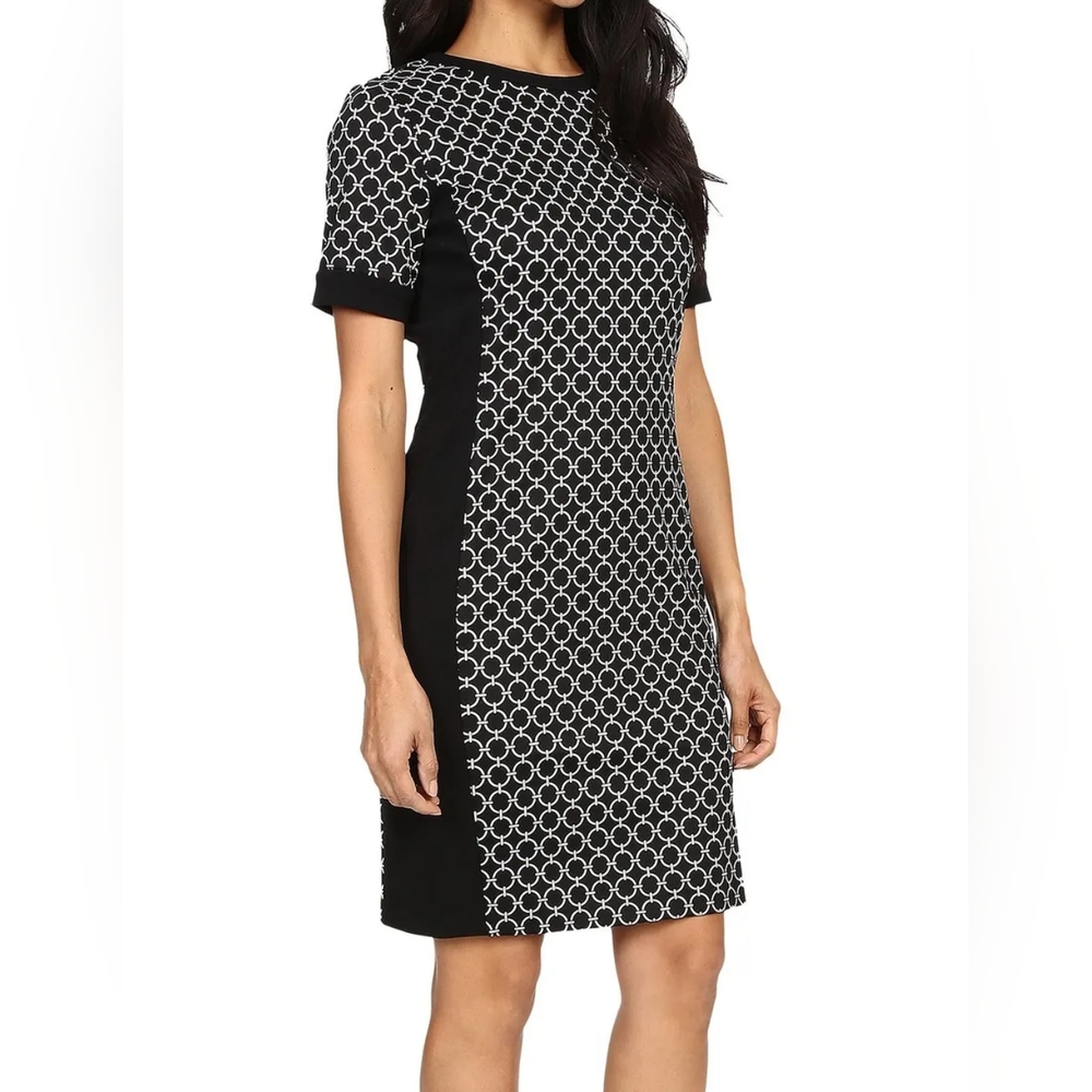 Michael Kors Geometric Print Sheath Dress – Size L - Picture 1 of 8